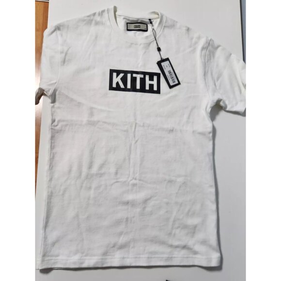 Kith Black on White Box Logo Tee Mens Size X-Small Very Rare 2017 - Picture 5 of 10